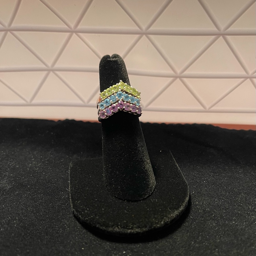 Gemstone & Silver Stackable Rings